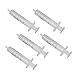 5x Reusable Plastic 5ml Injector Syringe No Needle For Lab Hydroponics Nutrient