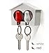 Produktbild Leayao Couple Sparrows Bird Keychains Key Ring Whistle Birdhouse Key Holder (Red and White)