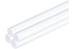 QUARKZMAN Runde Acrylstäbe, 4 mm x 300 mm, transparente Stäbe aus Kunststoff, Acryl, Band für Basteln, Handwerk, Beleuchtung, Gartendekoration, 4 Stück