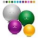 Produktbild #DoYourFitness® Gymnastikball inkl. GRATIS Trainingsplan (PDF) & Luftpumpe | 55cm 65cm 75cm o. 85cm | 100% Berstsicher - 150kg Belastbarkeit - Robuster Sitzball, Bürostuhl, Fitnessball 65cm türkis