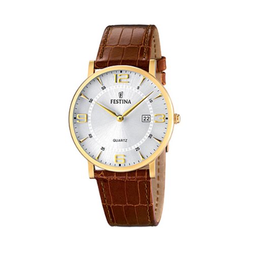 Festina Herren-Armbanduhr XL Klassik Analog Quarz Leder F16478/3 Festina Herren-Armbanduhr XL Klassik Analog Quarz Leder F16478/3