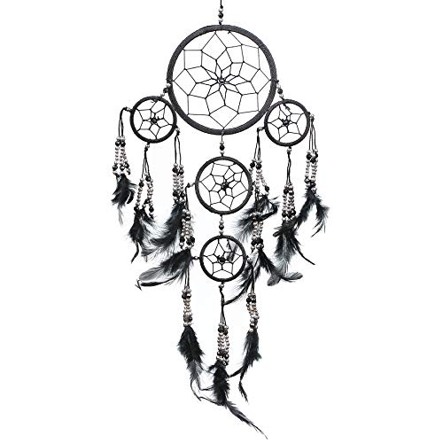 Pink Pineapple // Atrapasueños Hecho a mano con Cuentas de Plata 12 Centímetros de Diámetro 35 Centímetros de Largo Muchos Colores Disponibles (Negro)