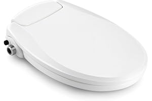 LUXEART VALERA O – Dusch-WC Bidet-Aufsatz (O-Form) mit Doppeldüse für vordere & hintere Intimreinigung, Druckregulierung, Soft-Close, abnehmbar, einfache Montage, ohne Strom – hygienisch & nachhaltig