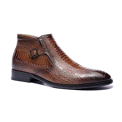 Herren Anzugschuhe, Popoti Lederschuhe Oxford Lackleder Hochzeit Anzug Schuhe Derby Freizeit Business Brogue Schuhe Textur Spitze Schuhe mit Zipp Ideale Geschenk für Männer (Braun, 43) Herren Anzugschuhe, Popoti Lederschuhe Oxford Lackleder Hochzeit Anzug Schuhe Derby Freizeit Business Brogue Schuhe Textur Spitze Schuhe mit Zipp Ideale Geschenk für Männer (Braun, 43)
