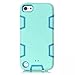 Produktbild casefirst iPod Touch 5 Case, Protection Slim Case Design High Impact Dirtproof Shockproof Protective Cover for iPod Touch 5 - (Light Green + Blue