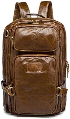 SHFANG Leather man bag/retro casual men's shoulder bag/multifunctional men's shoulder bag/messenger bag, school/Travel , 1