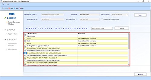 Exchange Export