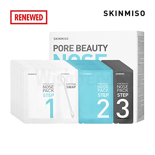 SKINMISO Pore Beauty Nose Pack Remove Blackhead & Whitehead 3 Step System 10 Sheet + Essence 15ml (10 Weeks Program) by SKINMISO