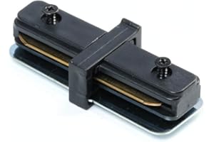 Qub – Connecteur en I pour rail monophasé – noir – compatible Focus III – raccord linéaire – installation facile pour éclairage sur rail