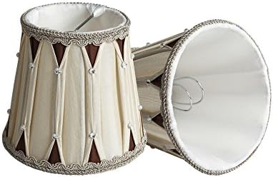Epack Clip-on Lampshade, Modern European Style With Diamond Decoration Lamp Shade For Chandelier, Candle Lamp, Crystal Lamp, Table Lamp (Set of 2)