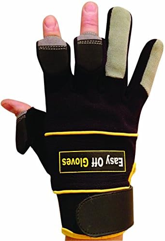 Specialist (Fold-Back Finger Tips) Velcro Gloves by Easy Off Gloves - Ideal for Fishing, Gardening, Photography, DIY & Work Wear.