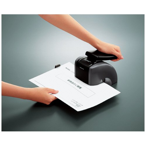 Kokuyo Japanese S&T Stapleless Stapler 2 Hole Type Black SLN-MSP110D by Kokuyo - 5