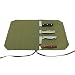 Produktbild HANSHI Handgefertigt Messertasche Kochtasche aus Oxford Gewebe Rolltasche 4 Fächer Leder-Bedeckung Aufbewahrungstasche Mit Bändern Für Koch Köche HGJ03-P