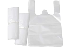 SHDIEHJFMLDH 200 Bolsas de Transporte Transparentes Estilo Chaleco, Resistentes Blancas de Estilo Chaleco Bolsas de Plástico para Satisfacer Múltiples Necesidades Nuevo Material - 2 Styles