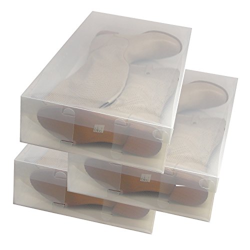 3x DynaSun PP436 Schuhbox Schuhkasten Lagerkasten Box Schuhschachtel für Aufbewahrung Stiefel faltbare Halter für Damen und Herren