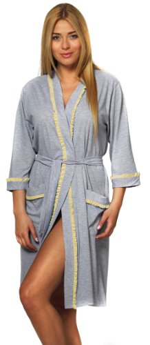 Italian Fashion IF Bata para Mujer Nimfa (Melange/Amarillo, XXL)