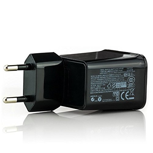 Saxonia USB Ladegerät + 1m USB Kabel Wand Ladeadapter Reise Adapter 2A / 5V für Smartphone Tablet und andere USB-ladende Geräte Schwarz - 4