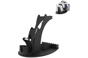 Niciksty Soporte Cascos Gaming, Soporte Mando y Porta Auriculares Mesa for PS5 / PS4 / Xbox Series X/Xbox One/Switch, Accesorio Universal para Juegos de Escritorio, Blanco, Negro