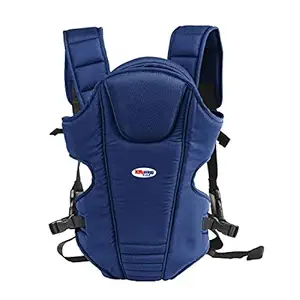 Chinmay Kids Baby Carrier Bag in 3-in-1 Ergonomic Adjustable Sling Kangaroo Design with Carrying Basket for Front & Back Use for Infant Child and Mother Travel - 0 to 2 Year (Blue)