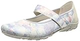 Wechselfußbett: Ja Rieker Damen L2062 Women Closed Toe Geschlossene Ballerinas, Mehrfarbig (blau-multi/crema / 90), 38 EU
