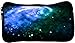 Snoogg Blue Galaxy Background Poly Canvas Student Pen Pencil Case Coin Purse Utility Pouch Cosmetic Makeup Bag