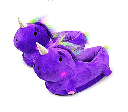 Preisvergleich Produktbild AJOYCN Cartoon-Hausschuhe, dreidimensional, Plüsch, Einhorn, warme Winterschuhe, Baumwolle