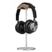 Produktbild Jokitech Walnut Holz Stirnband Aluminium Kopfhörer Stand, solide Aluminium-Basis für Beats Sony Audio-Technica Bose AKG Logitech BeoPlay Razer Gaming-Kopfhörer (Silver)