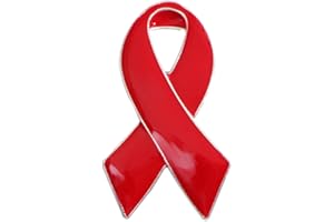 YISAWROY Spilla smaltata per prevenzione e sensibilizzazione con nastro rosso, spilla per la consapevolezza dell'HIV AIDS, per la consapevolezza e la speranza, per feste