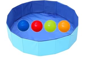 XFSRG Piscina Perros Plegable Azul Portátil Piscina para Perros Resistente y Duradera para Jardín y Exterior (Azul)