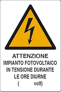 Cartello Segnaletica 'Impianto Sotto Tensione' In Alluminio – 330x125 Mm – Sicurezza