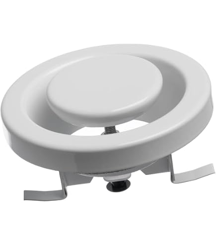 Valve à Disque De Ventilation 80 Mm - Blanc RAL 9016 - Réglable Manuellement