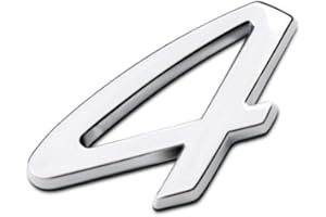 SHSBSCAR Logotipo de la Puerta del Maletero S para Porsche Cayenne Panamera 2009-2022, Maletero Trasero con Insignia de la Puerta Trasera para Porsche 911970971 9YA (Plata Brillante) (4-Plata)