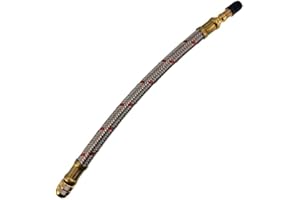 ‎QUALITÄT AUS LEVANDO MEISTERHAND levando Flexible Stahlflex Ventilverlängerung - 1 Stück - Ventilschaftverlängerung mit Metall Ummantelung für PKW & LKW, Autoventil Adapter für Reifenventile, Länge 135 mm