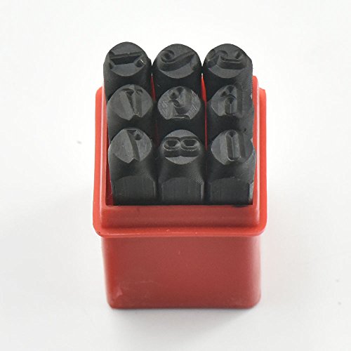 2–10 mm Alphabet + sicheren sterben Punch Stempel Buchstaben Stahl in Schutzhülle für Juweliere Set Metall, 6 mm - 3