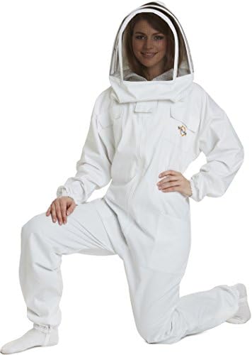 Natural ApiaryApiarist Beekeeping Suit - Polycotton - Fencing Veil - Total Protection for beekeepers - XL