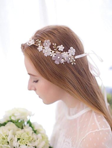 Yu* Women's headpieces/Wedding Hair Accessories/New/Handmade/Freshwater Pearl/Crystal Flowers/Bride/Wedding Dress/Hairband, golden