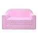 LULANDO Classic Kindersofa Kindercouch Kindersessel Sofa Bettfunktion Kindermöbel zum Schlafen und Spielen Sternchen