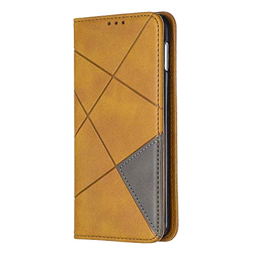 Preisvergleich Produktbild Homikon PU Leder Hülle Schutzhülle Brieftasche Slim Handyhülle Lederhülle mit Kartenfächer Magnet Ständer Klapphülle Flip Case Wallet Tasche Etui Schale Kompatibel mit Samsung Galaxy S10e - Gelb