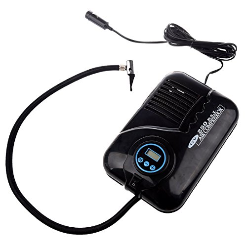 TOOGOO(R)Black Digital Portable Electronic Tyre Air Compressor 12V Car Tire Inflator Digital Tyre In TOOGOO(R)Black Digital Portable Electronic Tyre Air Compressor 12V Car Tire Inflator Digital Tyre In