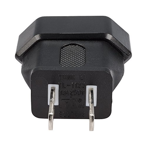 rocabo Netzadapter / Stromadapter / Reiseadapter – für die USA und Japan – USA / Japan Stecker auf Euro Buchse – genormte Stecker/Buchsen – stabile und sichere Ausführung – schwarz - 3