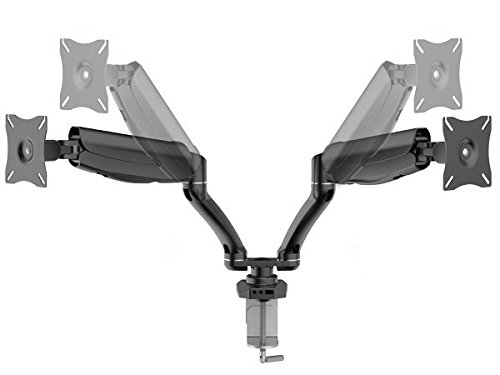 2 Arm Tischhalter und Ablage-Platte Doppel-Arm TV Flatscreen Bildschirm Netbook Notebook Tischhalterung Halter Modell: LT13-IP3B - 8