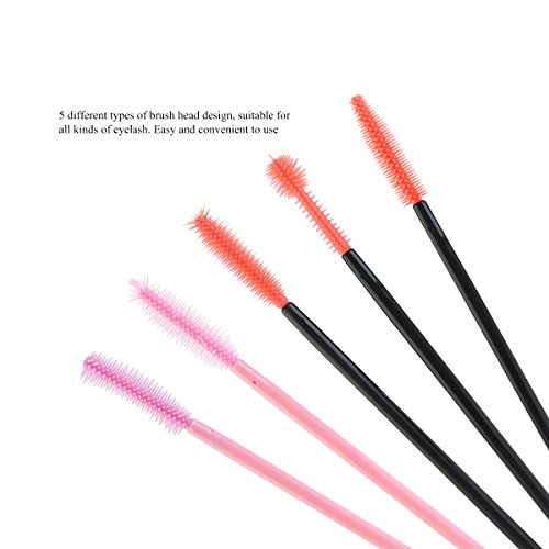 NUOLUX Wimpernbürste,50tlg. Wimpernbürste Set Einweg Wegwerf Wimpern Mascara Bürste - 2