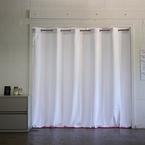 RoomDividersNow hochwertige 203cm-305cm Spannvorhangstange, silber (extra stark) - 7