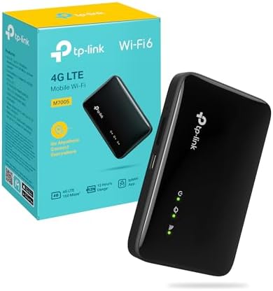 TP-Link M7005 Saponetta WiFi 6 AX300Mbps, Router WiFi con SIM, Router 4G LTE Cat4, Modem con SIM, Fino a 150 Mbps, Batteria 2400mAh, Fino a 12 Ore di Utilizzo