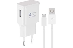 DBZYLN Cargador USB con Cable Micro USB 150cm Compatible con Samsung Galaxy S7 Edge S6 Edge S4 S3 A6 J7 J6 J5 J3 Note5 Note4 Note2 Tab S Tab S2, Moto G5, E6, E5, E4 Carga Rapida- Blanco