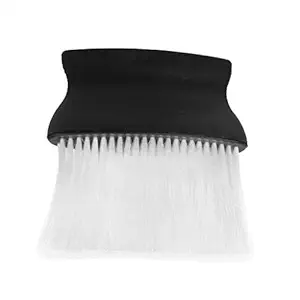 SHRAJS Barber Neck Duster Brush for Hair Cutting, Soft Neck Cleaning Brush, Professional Salon Barber Tool Black