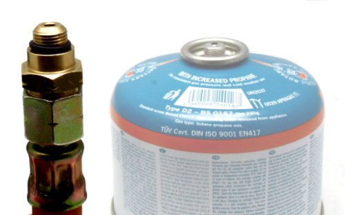 Adapterschlauch US II – Propanflasche 5/11Kg ersetzt die Schraubkartusche mit Euroventil - 4
