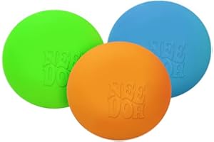 Schylling Teenie Nee Doh Pack of 3 Stress Balls - Micro NeeDoh ball Fidget Toy to De Stress & Relieve Anxiety, Non-Toxic Dough Material