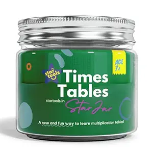 STAR TOOLS Times Tables StarJar | Fun Way to Learn Multiplication Tables | Age 7+ | Contains 60 Mini Cards | Enjoy Indoor and Outdoor | Travel Friendly | Excellent Return Gift