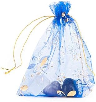 Spiru Golden Triangle Tumbled Gemstones in Organza Bag - Rock Quartz, Amethyst, Rose Quartz - Set of 3 Crystals